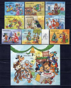 Anguilla 596-605 MNH Disney Christmas in England ZAYIX 0701M0056