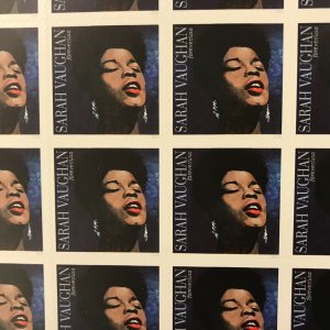 5059   Sarah Vaughan  Music Icon   MNH Forever sheet of 16.   FV $8.80   In 2016