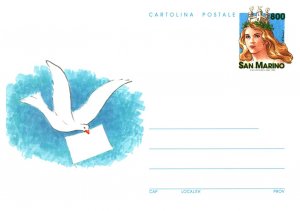 San Marino, Government Postal Card, Birds