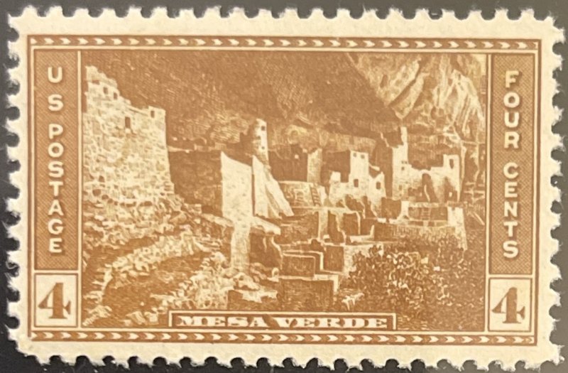 Scott #743 1934 4¢ National Parks Mesa Verde MNH OG