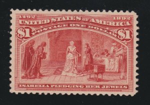 US 241 $1 Columbian Exposition Mint VF-XF OG H SCV $1000