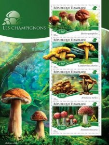 2014 TOGO MNH. MUSHROOMS   |  Y&T Code: 4310-4313  |  Michel Code: 6391-6394 