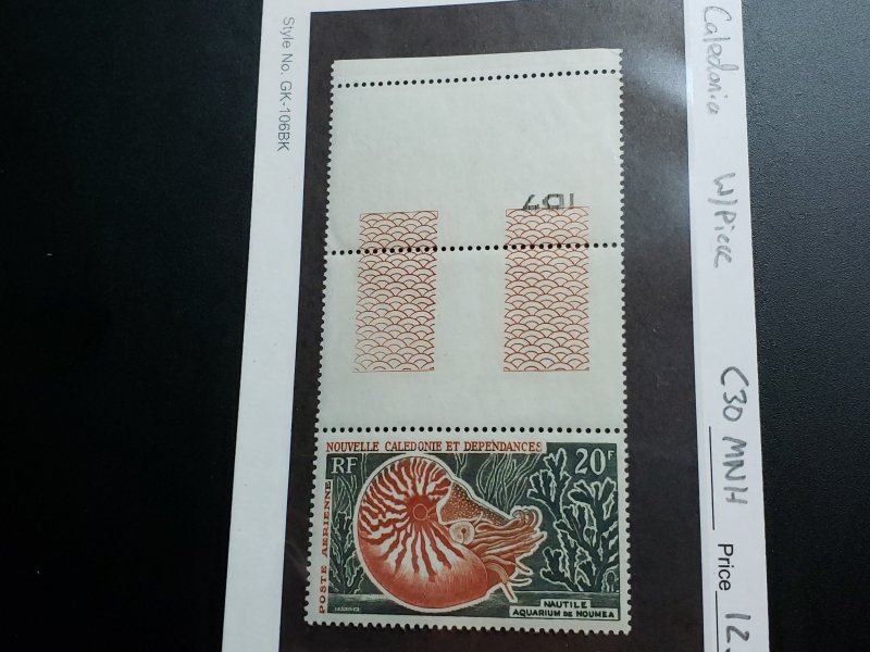 New Caledonia Scott #C30 Mint Never Hinged With Piece