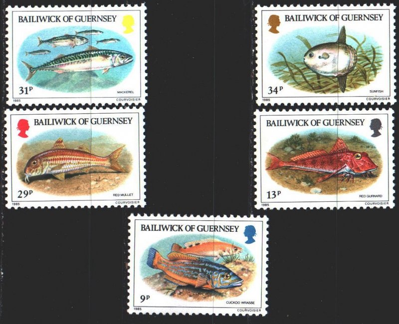 Guernsey. 1985. 314-18. Fish. MNH.