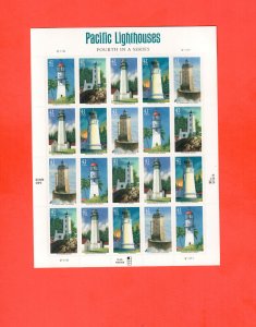 4146-50 Pacific Coast Lighthouses  Sheet  41¢  FACE  $8.20 MNH 2007