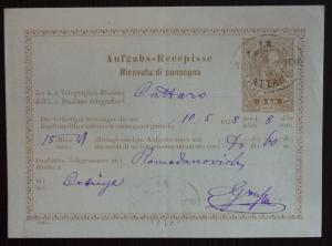 MONTENEGRO - RECEPISSE - 5 KR R! italy austria yugoslavia J7