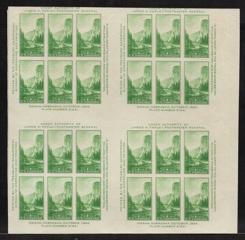 Cottonfield Stamps: 769 Farley Block 24/4panes Mint, NGAI. Free shipping