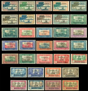 South Pacific - WALLIS & FUTUNA 1941 FRANCE LIBRE ovpt. set Sc# 94-126 mint MH