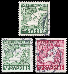 Sweden 1944 Sc 348-50 uf