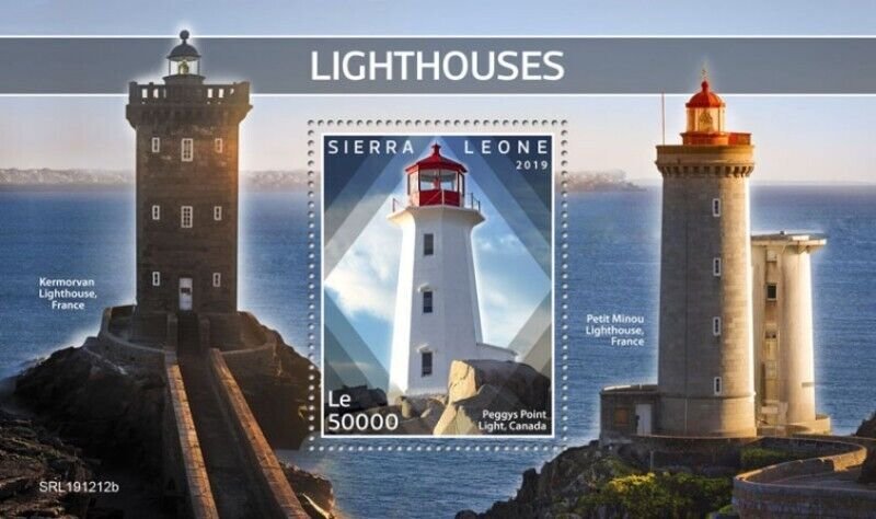 Sierra Leone - 2019 Lighthouses on Stamps - Stamp Souvenir Sheet - SRL191212b