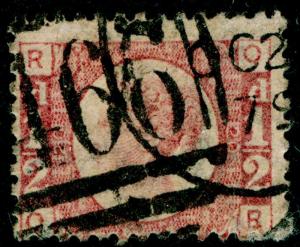 SG48, ½d rose-red PLATE 20, USED. Cat £75. OR