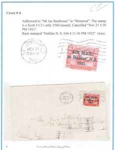 Newfoundland #C3h VF Used On Cover To MTL F With Period After 1921