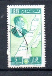 LEBANON - 1961 - PRESIDENT CHEHAB - MAP - Used - AM - 5p -