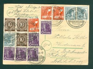 Germany. DDR 1948. Soviet Zone. Card Commercial. Bad Elster. With 14 Stamp.