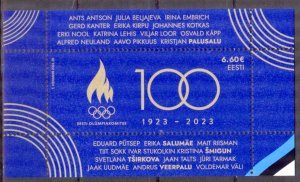 Estonia 2023 Olympics Estonian Olympic Committee 100 Years S/S MNH