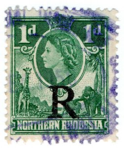 (I.B) Northern Rhodesia Revenue : Duty Stamp 1d