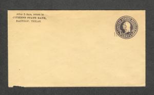 US Sc#u475 Double Surcharge Entire, Sm. Fault LL, Cv. $350