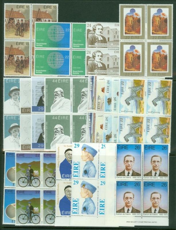 EDW1949SELL : IRELAND Beautiful collection of ALL DIFF VFMNH Blks of 4 Cat $1835