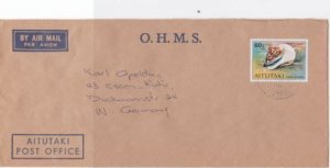 Aitutaki  O.H.M.S. air mail  stamps  cover  R19984