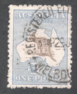 Australia  SC #56 Roo,   VF, Used, Crease, CV $1750.00 ....   0330067