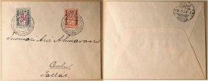 Finland 1928 Stamp exhibition FDC Helsinki 17.XI.28 real mail to Oulu