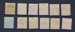 12x Canada Victoria Numeral Used Stamps #74 to #80 #82 to 88-77bs  GV = $150.00