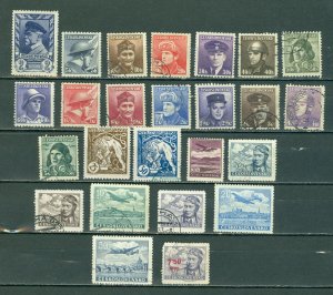 CZECHOSLOVAKIA  MILITARY & AIR MAIL STAMPS LOT of (25) MOSTLY USED