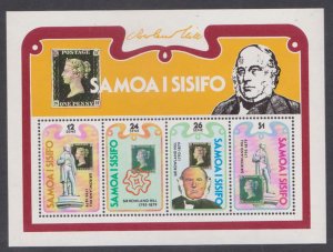 SAMOA - 1979 DEATH CENTENARY OF SIR ROWLAND HILL - MIN. SHEET MINT NH