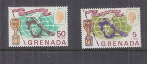 GRENADA, 1966 World Football Championship pair, mnh.