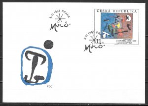 Czech Republic 2909 Miro Painting Art FDC First Day Cover