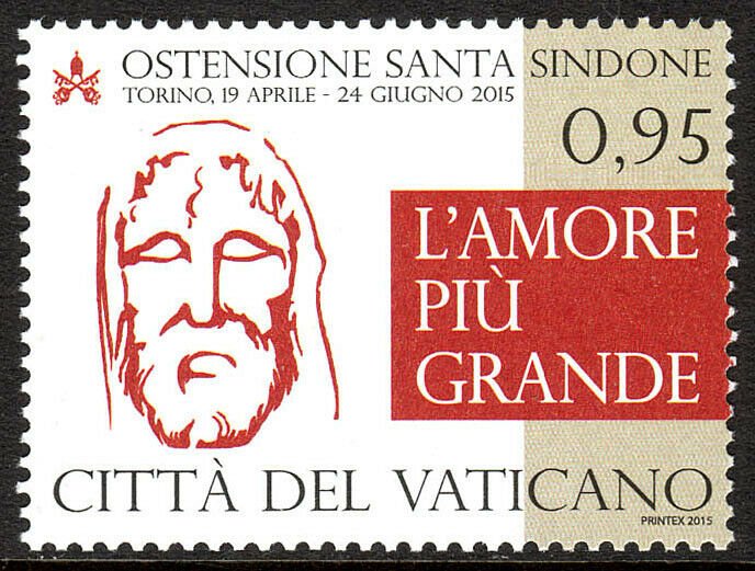 Vatican 1583, MNH. Public Display of the Shroud of Turin, 2015