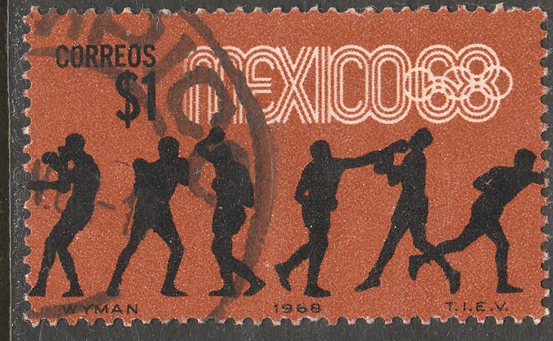 MEXICO 994, $1P Boxing 4th Pre-Olympic Set Used. VF. (755)