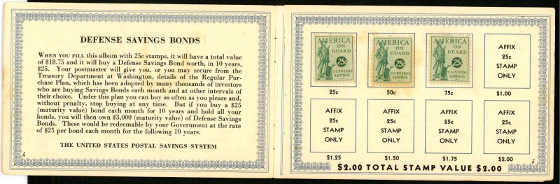 USA PS12 Used Defense Savings Bonds Booklet