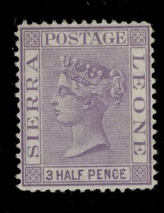 SIERRA LEONE QV SG18, 1½d lilac, M MINT. Cat £50.