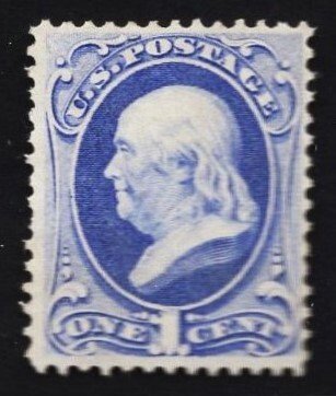 US Stamp #145 1c Ultramarine Franklin  MINT NO GUM SCV $240