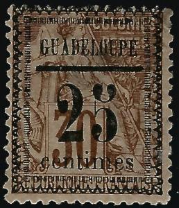 Guadeloupe(Scott #9) Overprint Mint Fine hr...Buy before prices go up!