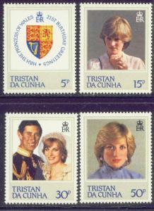 Tristan da Cunha 310-13 MNH 1982 Princess Diana