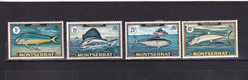 LI07 Montserrat 1969 Fish mint hinged stamps full set