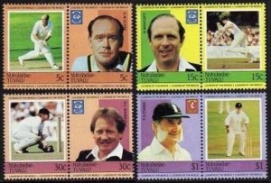 Tuvalu Nukulaelae 21-24 ab pairs,MNH.Michel 9-16. Cricket Players.