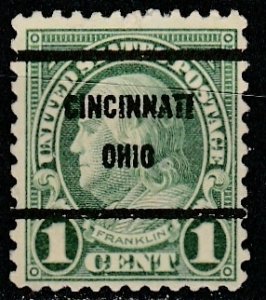 United States   552 (8)   Precancel /  Cincinnaty   (O)     1923