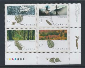 Canada #1286a LR PL BL Majestic Forests of Canada 39¢ MNH1