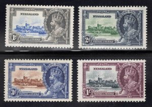 Nyasaland Protectorate Scott 47-50  MH* KGV Silver Jubile set CV$60