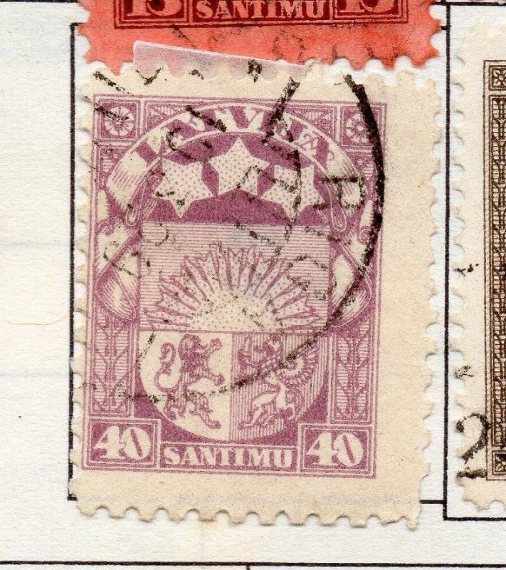 Latvia 1923 Early Issue Fine Used 40s. 182342 