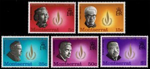 Montserrat #203-207 Human Rights Champions Set of 5; MNH