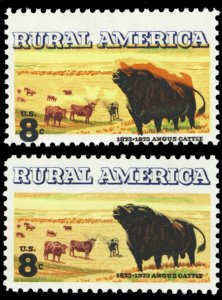 1504, MNH 8¢ Rural America Amazing Large Color Shift Error - Stuart Katz