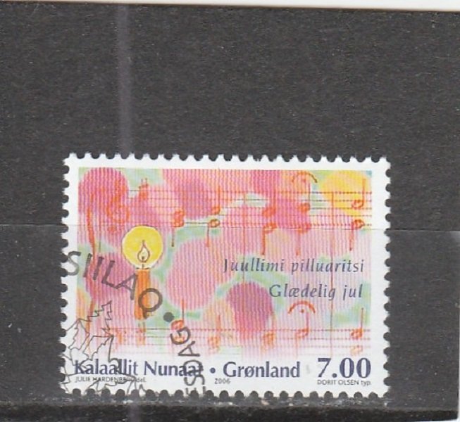 Greenland  Scott#  486  Used  (2006 Candle)