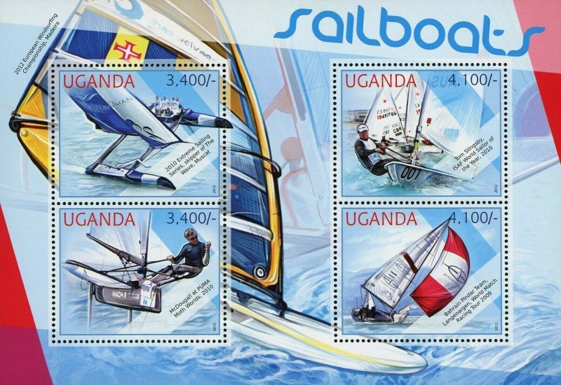 Sailboat Stamp Skipper of the Wave Muscat Bahrain Pindar Team S/S MNH #2876-2879 