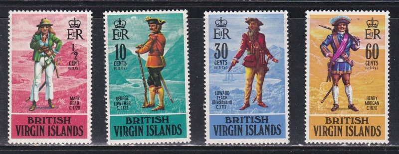 British Virgin Islands # 229-232, Pirates, Mint NH, 1/2 Cat.