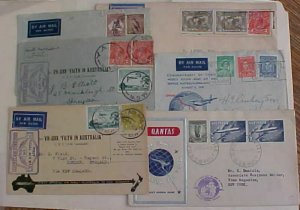 AUSTRALIA  FLIGHTS 6 DIFF. 1931-1958