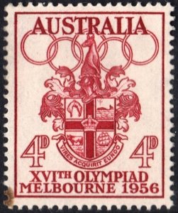 Australia: SC#288 4d  Melbourne Summer Olympic Games (1956) OG/NH